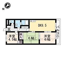 エヴァークレストール 202 ｜ 滋賀県栗東市霊仙寺１丁目（賃貸マンション3LDK・2階・58.32㎡） その2