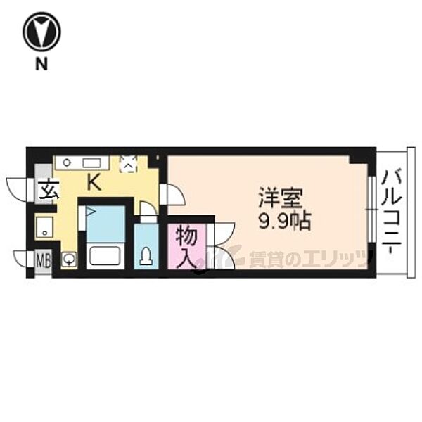 アートプラザ・ユー 5009｜滋賀県草津市南笠東１丁目(賃貸マンション1K・5階・28.67㎡)の写真 その2