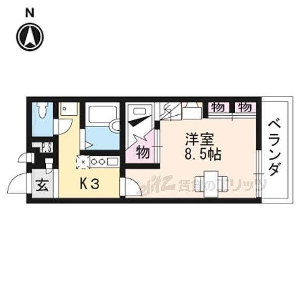 レオパレスアーバンパレスII 205｜滋賀県大津市大江５丁目(賃貸マンション1K・2階・23.18㎡)の写真 その2