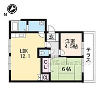 アーバンティ・ヒデ 106 ｜ 滋賀県近江八幡市大森町（賃貸アパート2LDK・1階・50.78㎡） その2