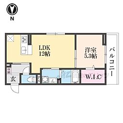 ボヌールメゾンkasuga 1LDKの間取図画像
