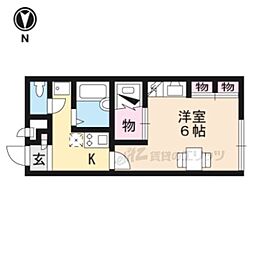 レオパレス新庄寺 1Kの間取図画像