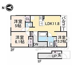 メゾン下多良 3LDKの間取図画像