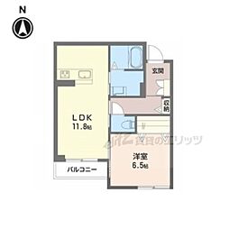 シャーメゾン ピュアワン 1LDKの間取図画像