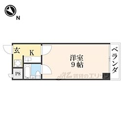 サンクリエート彦根 1Kの間取図画像