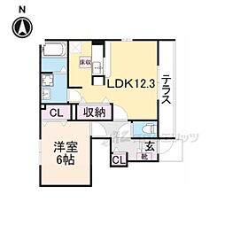 ポラリス 1LDKの間取図画像