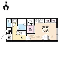 レオパレス長浜インター 1Kの間取図画像