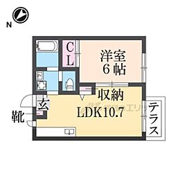 キャロットハウス 2DKの間取図画像