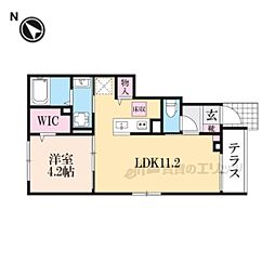 セレスティアI 1LDKの間取図画像