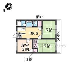 コーポ山一A棟 3DKの間取図画像