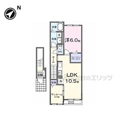 ロイヤル エンブレム 1LDKの間取図画像