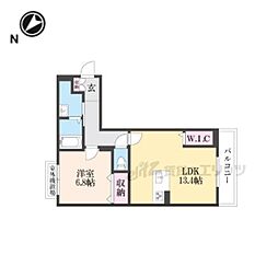 シャーメゾンノールビラージュ 1LDKの間取図画像