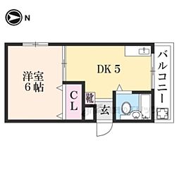 axメゾン 1DKの間取図画像