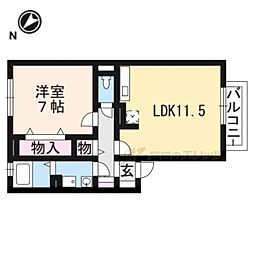 ドゥ・フォルティ 1LDKの間取図画像
