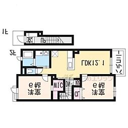 ブローテB 2LDKの間取図画像