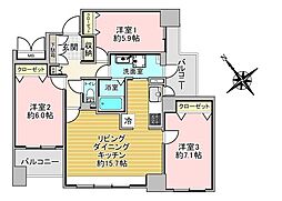 間取図画像 3LDK