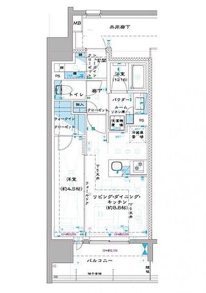 オーパスレジデンス中板橋 205｜東京都板橋区中板橋(賃貸マンション1LDK・2階・35.36㎡)の写真 その2