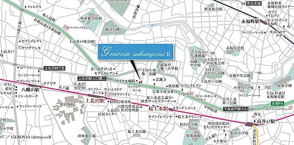 ジェノヴィア桜上水II 105｜東京都杉並区下高井戸４丁目(賃貸マンション1LDK・1階・46.45㎡)の写真 その5