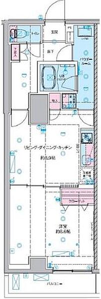 ジェノヴィア桜上水II 106｜東京都杉並区下高井戸４丁目(賃貸マンション1LDK・1階・45.89㎡)の写真 その2