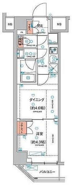 ハーモニーレジデンス東京羽田スカイブリッジ 401｜東京都大田区羽田６丁目(賃貸マンション2K・4階・25.90㎡)の写真 その2