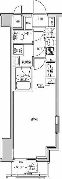 アルテカーサアリビエ東京イースト 410｜東京都足立区入谷１丁目(賃貸マンション1K・4階・25.82㎡)の写真 その2