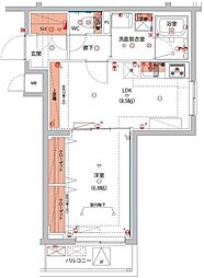 ベルグレードSI 1LDKの間取図画像