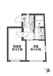 Beno　Hasune 2階2Kの間取り