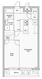 アーバンパーク東向島 1LDKの間取図画像