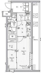 仮称)PREMIUM CUBE世田谷 2Kの間取図画像