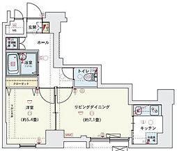 VIDA#033 1LDKの間取図画像