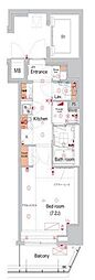 ハーモニーレジデンス亀戸EASTTOKYO 1Kの間取図画像