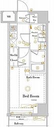 ラフィスタ新小岩 1Kの間取図画像