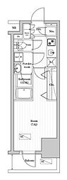 オーパスレジデンス武蔵小山 1Kの間取図画像
