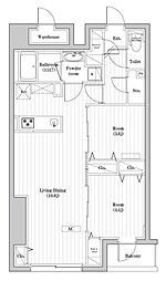 アーバンパーク志村坂上 2LDKの間取図画像