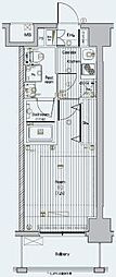 プレミアムキューブ三田 1Kの間取図画像