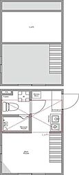 ハーモニーテラス塚越 ワンルームの間取図画像