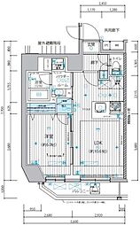 メインステージ入谷3 1LDKの間取図画像