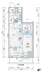 MAINSTAGE千住河原町 1LDKの間取図画像