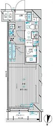 メインステージ千歳船橋 1Kの間取図画像