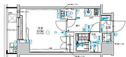 ヴェローナ板橋本町ルッソ 1Kの間取図画像