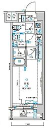 メインステージ森下駅前 1Kの間取図画像