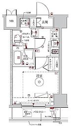 LUMEED横濱南 1Kの間取図画像