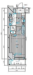 MAINSTAGE亀戸5ミライエ 1Kの間取図画像