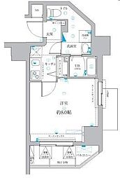 グランドコート親水公園 1Kの間取図画像