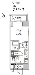RESIDIA日本橋馬喰町2 1Kの間取図画像