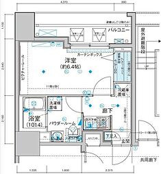 メインステージ住吉 1Kの間取図画像