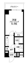 レジディア桜上水 1Kの間取図画像