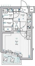 PREMIUMCUBE中野 1Kの間取図画像