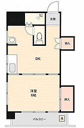 駒形マンション 1DKの間取図画像