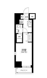 グランスタイル浅草 1Kの間取図画像